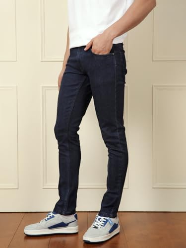 Image of WROGN Men's Cotton Stretch Jeans | Slim Tapered Fit