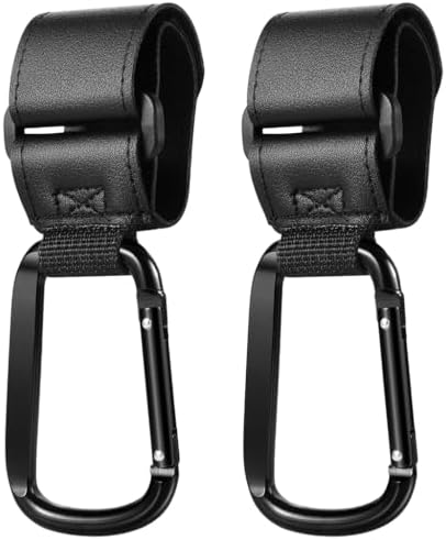 SNOWIE SOFT Baby Stroller Hook 2 Pcs Carabiner PU Non-Toxic Clip