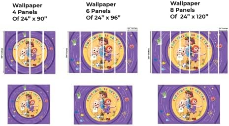 Miniatura 5 de JJ and His Brothers CoComelon - Papel tapiz para despegar y pegar, decoración de pared para niños CoComelon, decoraciones de Cocomelon para niños y