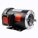 1 HP 3 Phase 56C Frame Electric Motor 1800 RPM TEFC 208-230/460V C-Face Worldwide Electric NATE1-18-56CB