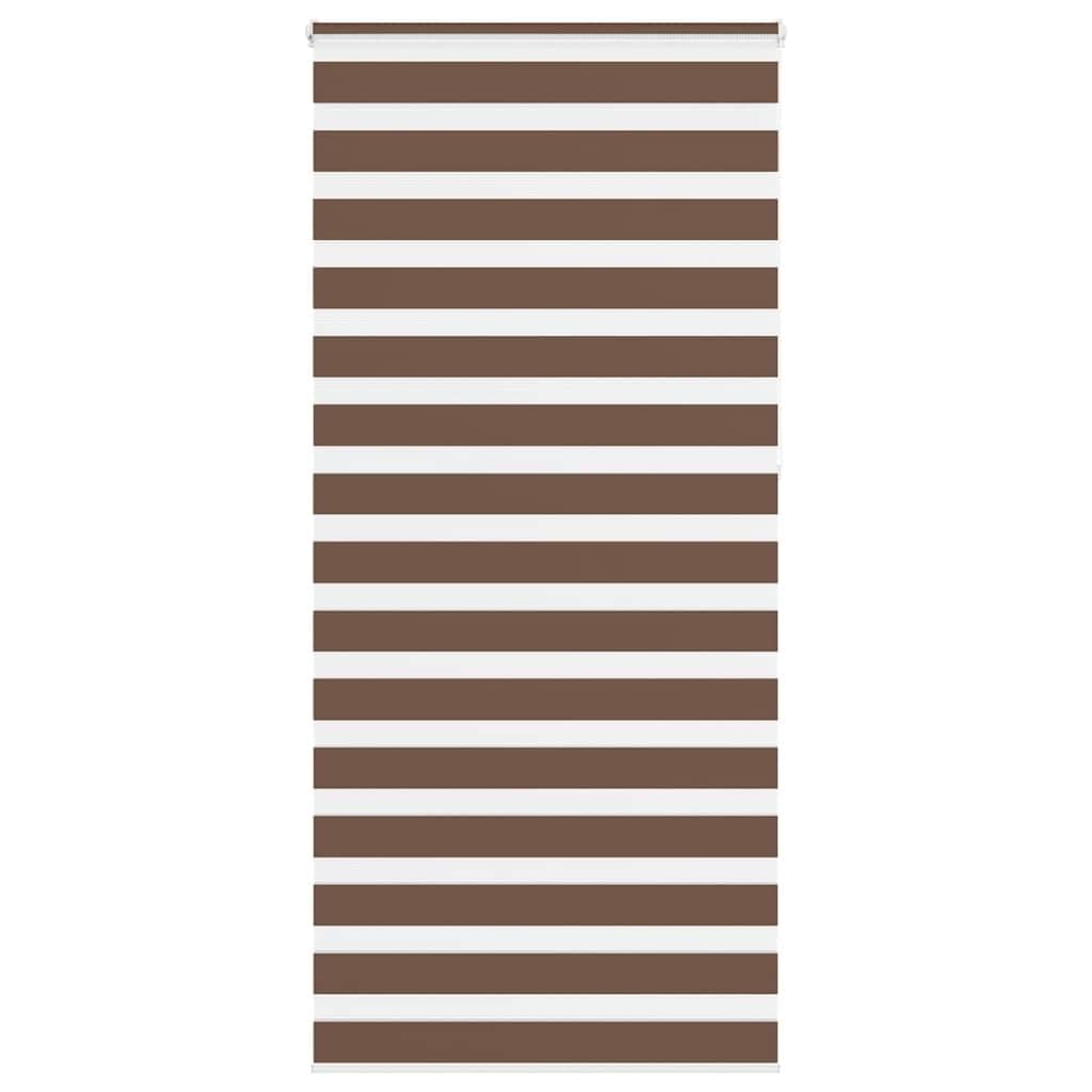 Store Zèbre Jour Nuit Marron 105x230cm, Store Enrouleur Double en Polyester pour Fenêtre, Montage avec ou sans Perçage, Rideau Tamisant pour Salon, Bureau et Chambre