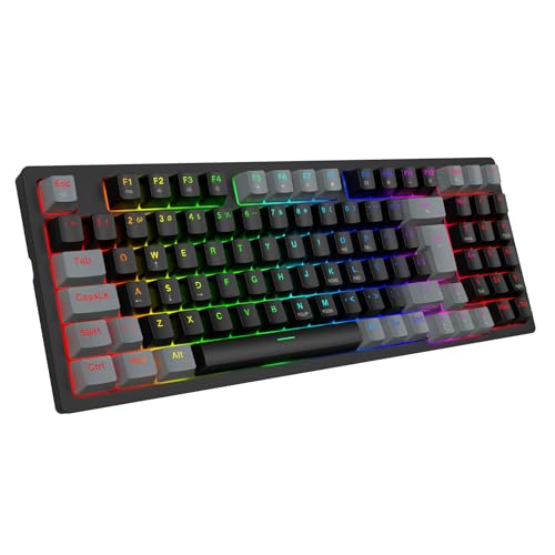 Teclado Mecânico Gamer com Fio 95 Teclas, RGB com 20