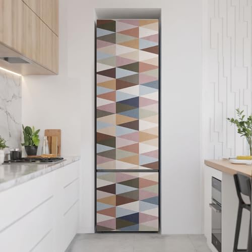 Autocollant réfrigérateur géométrique triangles design haut de gamme - 3