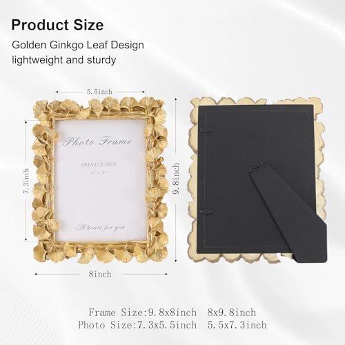 Image of 6x8 Vintage Picture Frames, Picture Frame for Table Top Display and Wall Hanging Home Decor (Gold 02, 6x8 Inch)