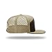 Richardson 168 Hi-Pro 7 Panel Flat Bill Adjustable Snapback Trucker Mesh Back Cap | OSFM | Bulk Pack Available (Brown/Khaki)