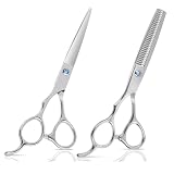 Left Handed Hair Cutting Scissors Thinning Shears Set 6 Inch(2 in 1)