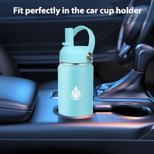 Image of SENDESTAR Stainless Steel Wide Mouth Water Bottle 32oz Double Wall Vacuum Insulated Leak Proof Bottle with New Flex Straw Lid & Spout Lid