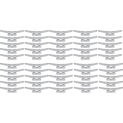 MarineNow Galvanized Iron Dock Cleat Choose Size 4", 6", 8", 10", 12", 14" and Pack Size (4", 50-Pack)