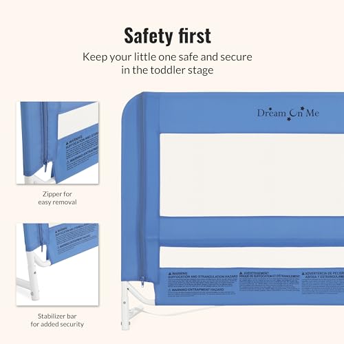 image for Dream On Me Mesh Security Bed Rail – Toddler Safety Guard with breat