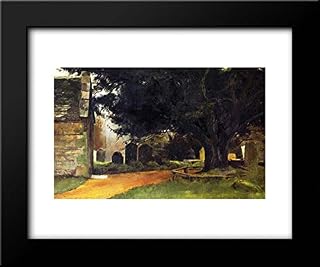 Churchyard At Shillingstone 24x20 Framed Art Print by Tom Roberts