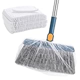 100 Pcs Disposable Broom Covers for Pet Hair Removal, Non-Woven Sweeper Sheets Effectively Traps Hair, Dust, Lint for Floor Carpet Cleaning, Universal Fit for Most Brooms