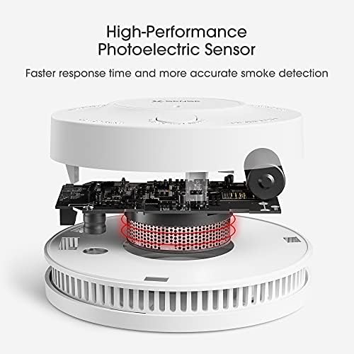X-Sense Smoke Alarm, 10-Year Battery Fire Alarm Smoke Detector with LED Indicator & Silence Button, Conforms to EN14604 Standard, SD2J0AX