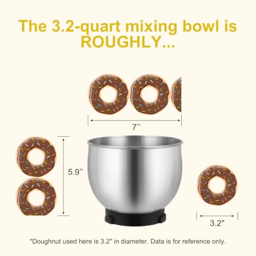 Kitchen in the box Stand Mixer,3.2Qt Mini Electric Food Mixer,6 Speeds Portable Lightweight Kitchen Mixer for Daily Use with Egg Whisk,Dough Hook,Flat Beater (Reflex Blue) by Kitchen in the box - Used condition - Image 8
