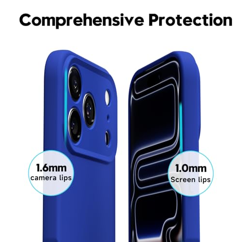 Svanove Svaove for iPhone 17 Pro Max Phone Case Liquid Silicone, Thin Ultra Slim Minimalist Phone Cover, Girly Cute Plain Bright Solid Color Matte Soft Rubber Jelly Gel Plastic TPU Bumper, Royal Blue by Svanove - Used condition - Image 5
