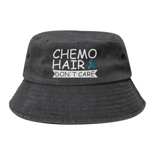 Qauirfe Chemo Hair Don't Care Ovarian Cancer Fashion Cowboy Denim Fisherman Hat Outdoor Fishing Cap Sun