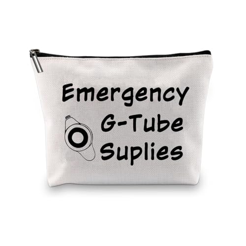 JEFBFBWE G tube Cosmetic Pouch G Tube Makeup Bag Funny Dietician Gift Nurse Cosmetics Makeup Bag Critical Care Nursing Gift Emergency GTube Supplies GTube Accessories Bags