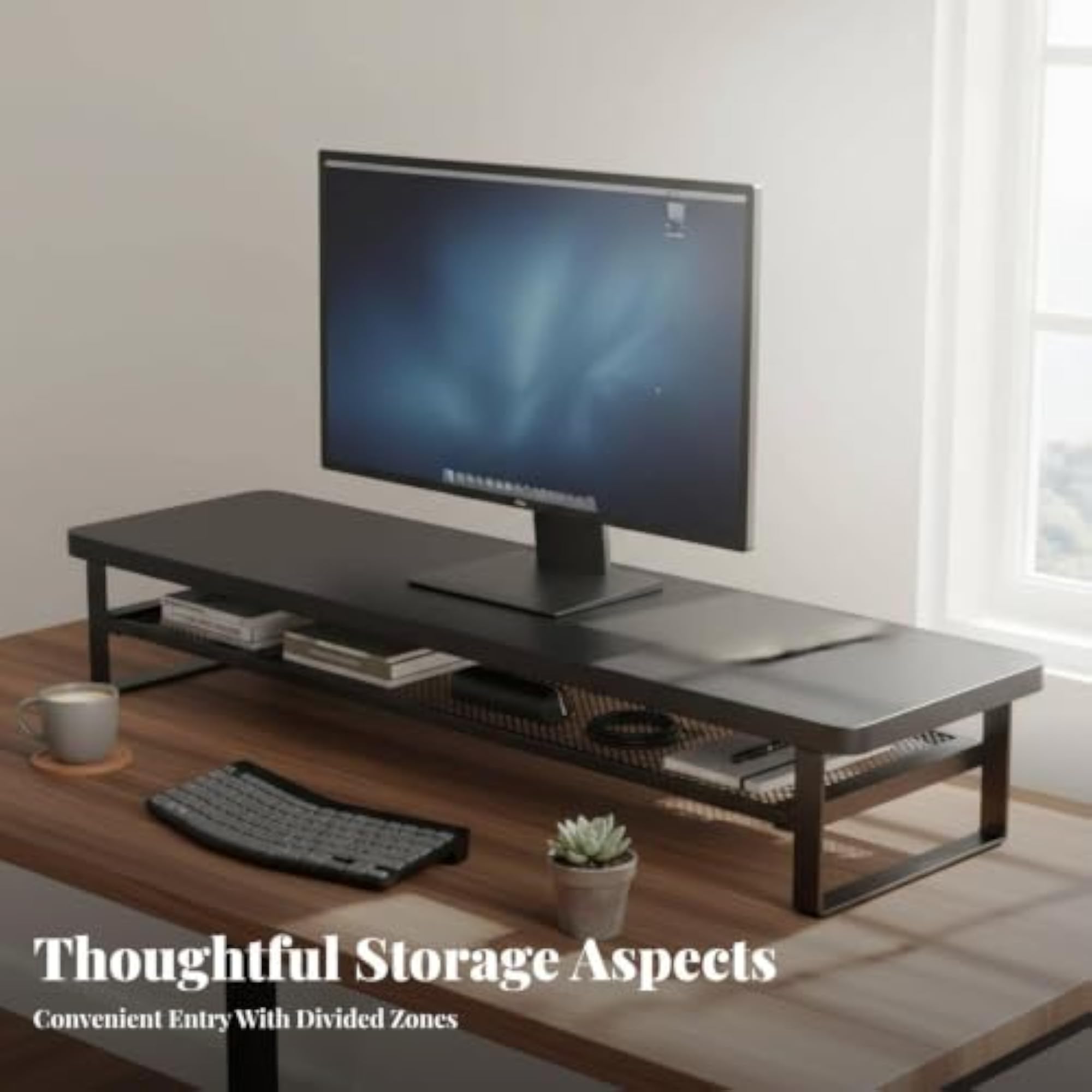 Display Stand Featuring Drawer Space-Saving Design