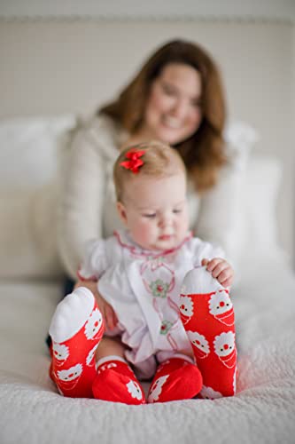 Little Holly Unisex Baby Christmas Mom, Santa Baby Sock Set, One Size4