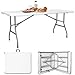 Produktbild GAWENTINY 6FT Garten Klapptisch Gartentisch Stabil Klappbar Wetterfest Tragbar Garten Terrasse Balkontisch Falttisch Buffettisch Tapeziertisch für Outdoor Camping BBQ Grill