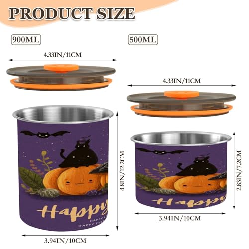 Envase de café vacío púrpura de 500ml en acero inoxidable miniatura 2
