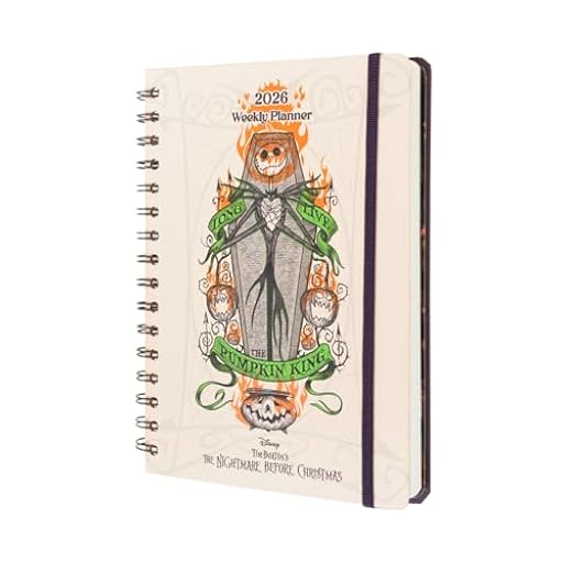 Grupo Erik Agenda 2026 Semana Vista A5 Disney Pesadilla antes de Navidad - Agenda semanal Anual Con Anillas - Incluye Pegatinas, Marcapáginas, Ilustraciones y Planificador mensual | Ya disponible en tu tienda friki favorita! En mundofriki.es!