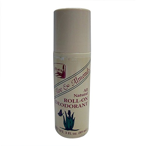 Alvera All Natural Roll-On Deodorant Aloe and Almonds (3 oz)