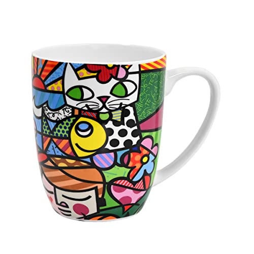 Britto Romero Bone China Coffee Mug, 16.8 oz (Nature In Harmony (Multicolor))