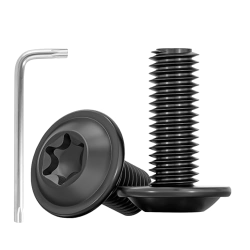 20 Pièces COEKI Vis à Tête Bombée avec Bride M6x20mm, Acier Inoxydable A2 V2A Vis à Six Pans Creux, pour Meubles équipements Mécaniques