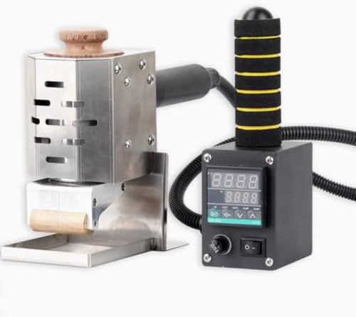 150W Hot Melt Glue Roller Dispenser, Commercial Gluing Machine with 150ml Tank for Fabric Packaging Leather Bonding, Adjustable Temp (40mm)