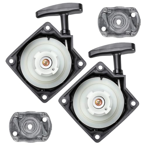 LALAGO Poulie de démarrage pour débroussailleuse 43 CCM - 52 CCM, Lanceur + Mitnehmerplatte pour Taille-haie Démarreur Outil Multifonction Fuxtec, Red Fox,...