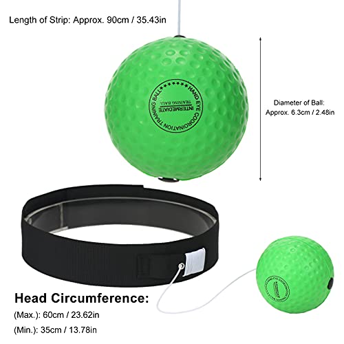 KKcare Conjunto de bolas de reflexo de boxe 4 bolas de reflexo de reação mais 4 bandas elásticas Bol