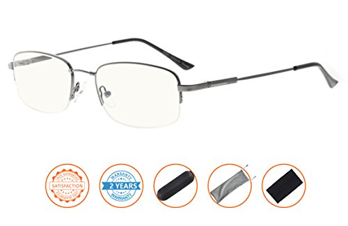 Image of CessBlu Computer Glasses Men Bendable Titanium Reading Eyeglasses Blue Light Filter