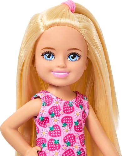 Muñeca Barbie Chelsea pequeña de 6 pulgadas con vestido y zapatos miniatura 2