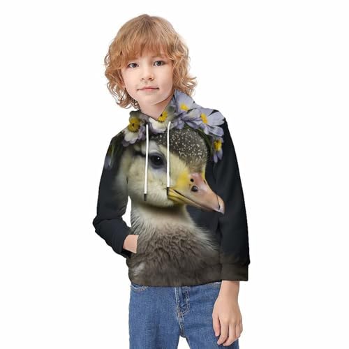 Sweat à capuche bébé avec adorable canard imprimé 3D tout doux