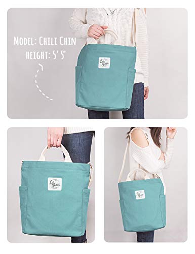 Lily queen Women Canvas Tote Handbags Casual Shoulder Work Bag Crossbody