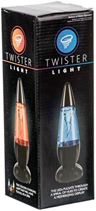 Funtime Gifts Twister Water Tornado LED Colour-Changing Lava Lamp, Integrated, Multi