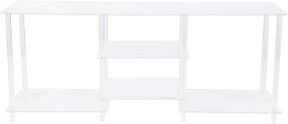 55 Inch Acrylic Media Console TV Cabinet for TVs Up to 60 Inch | Wide 55.1 x 15.7 x 22.4 Inch Profile Provides Display Space for Collectibles Devices And Home Decor