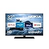 Nokia HNA32GV210 Smart TV – Android TV (Full HD, DVB-C/S2/T2, Netflix, Prime Video, Disney+) [Energieklasse F], 32″ (80 cm), Zwart