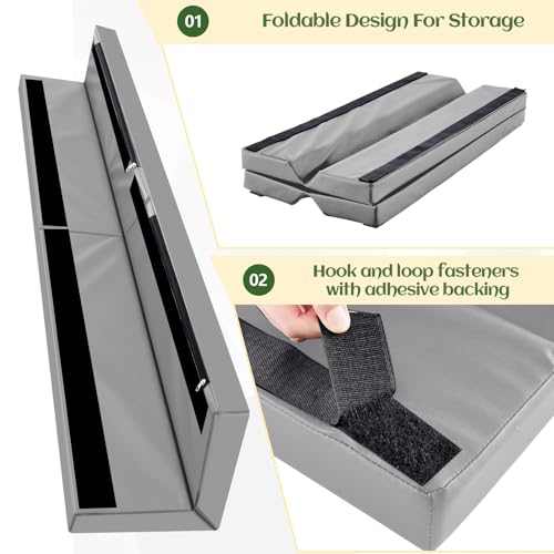 Image of Wonderjune Wall Corner Guards Edge Protector Heavy Duty Foam Corner Protectors for Wall Waterproof 2 Sides Padding for Gyms, Basketball Court, Kindergarten, Playrooms, Garages(6ft,Gray)