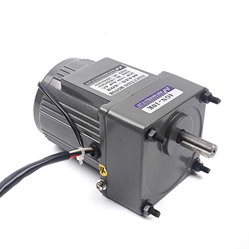 Variable Speed Geared Motor, 110V AC Gear Reduction Motor Adjustable Single-Phase High Torque Electric Gear Motor with Speed Controller 0-135RPM 25W 10K(Reduction Ratio 1:10)