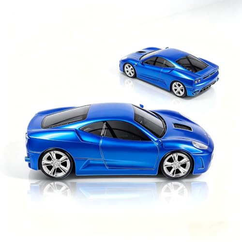 elec Space Wireless Mouse, 2.4GHz Cool Sport Car Shape Wireless Mouse Optical Cordless Mice with USB Receiver for PC Laptop Computer Notebook 1600 DPI-Blue