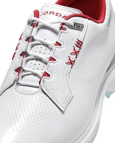 NIKE Jordan ADG 5 Men's Golf Shoes FQ6642 (White/Metallic Silver/Blue Tint/Fire Red 101) UK 10.5 (EU 45.5) - Image 8