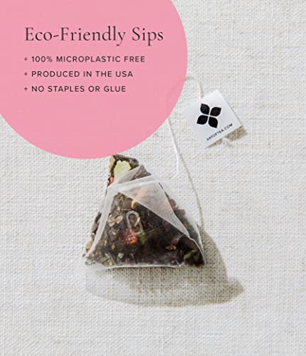 Art Of Tea | Organic English Breakfast | 12 Eco Friendly Pyramid Tea Bag Sachets Sampler #TOP3