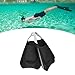 Vaveren 2X Swim Training Fins,Swimming Fins Professional Swim Flippers Short Flippers Sports Summer Beach Practice Outdoor , S Black Gray
