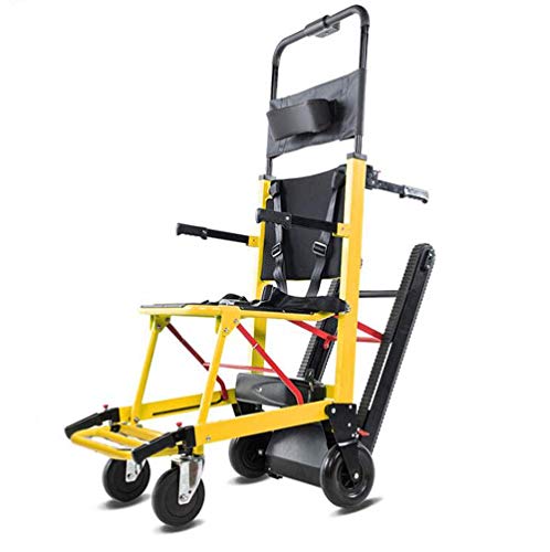 La silla de ruedas el�ctrica plegable puede subir escaleras. Silla de ruedas port�til. Viaje ligero, para discapacitados y ancianos. Sube y baja la escalera completamente autom�tica.,Amarillo
