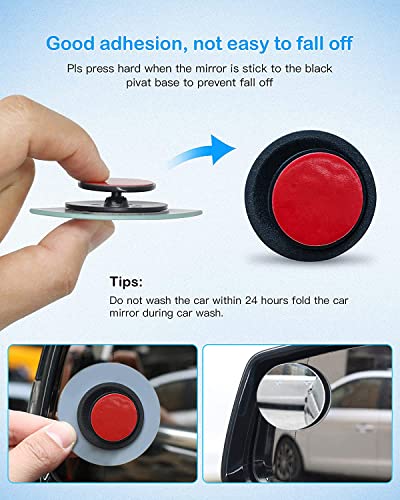 2Pcs Blind Spot Car Mirror-360°Wide Angle Side Applicable To Various Models Blindspot Blindspot Mirror Automotive Exterior Car Accessories For Men Women #TOP2