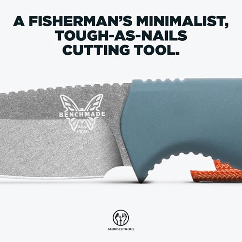 Benchmade - Intersect Outdoor Knife, Drop-Point Plain Edge, Depth Blue Santoprene Handle (18050) - Image 3