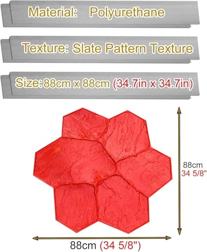 Moule à béton en polyuréthane texturé avec empreinte ardoise durable - 7