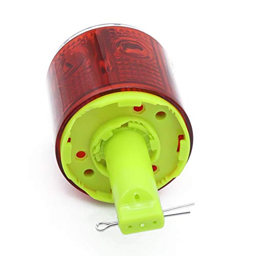 Aolyty Solar Strobe Warning Light 360 Degree Single Column Super Bright Waterproof Ip48 For Construction Traffic Dock Marine Light Control Flashing (Blue) #TOP5