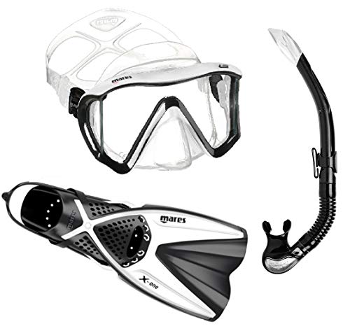 Set de buceo i3 X-One Bay con mascara y aletas para exploracion submarina